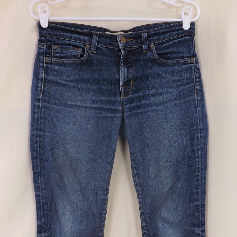 J Brand 5 Pocket Style Blue Denim Light Distress Med-Dark Wash Jeans Pants 27 - Picture 5 of 14